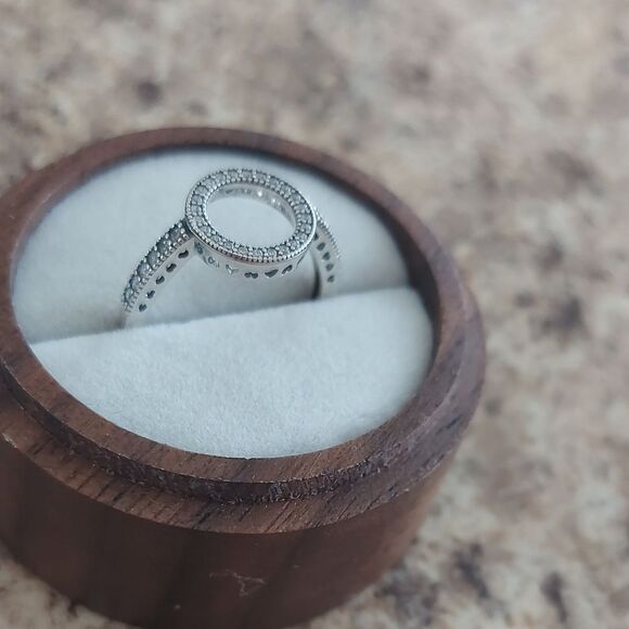 925 Sterling Silver Oxidized O Ring - Picture 3 of 8